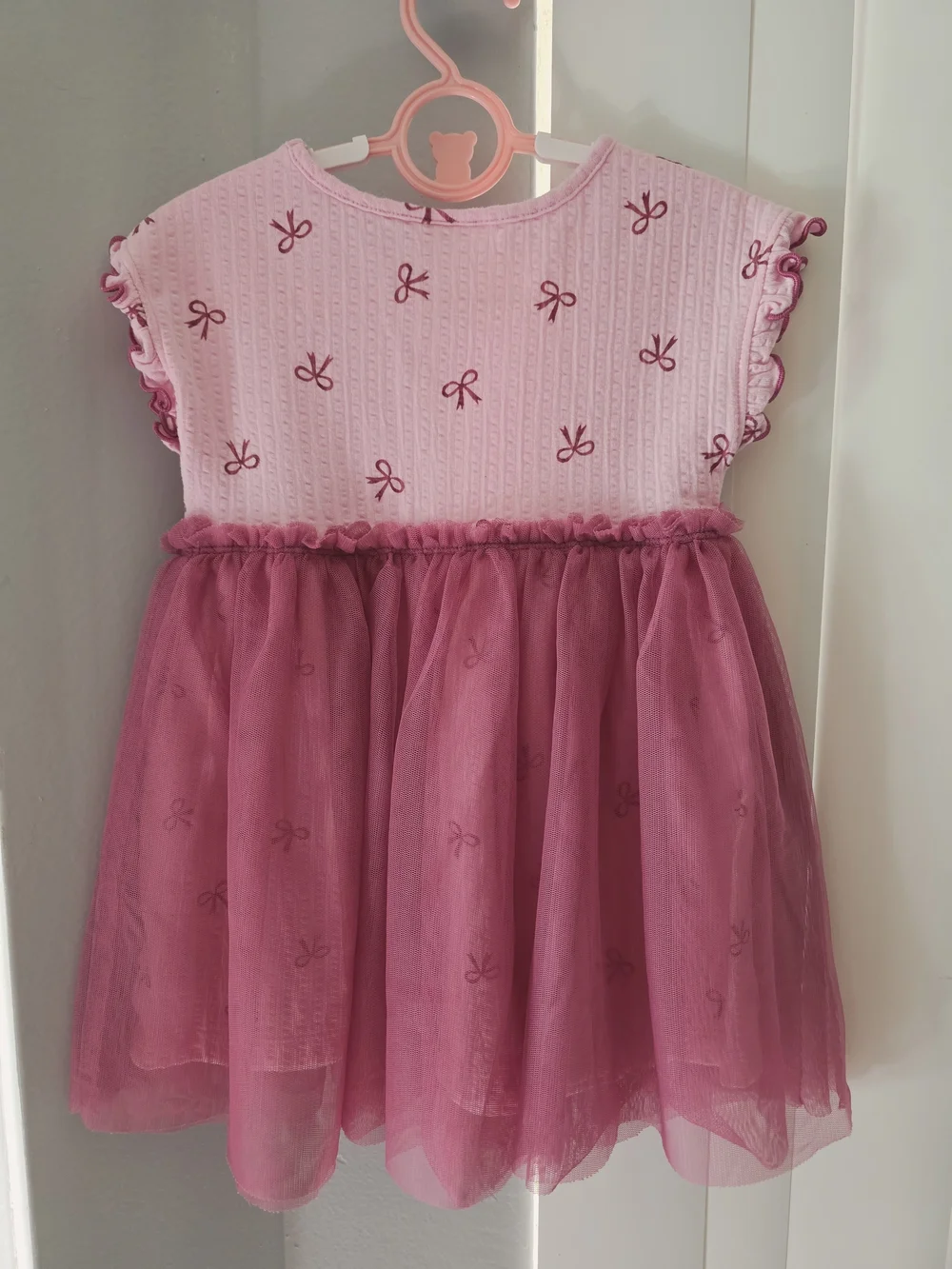 Cat & Jack Pink Bow Tulle Dress Toddler Girl 18M